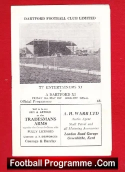 TV Entertainers v Dartford 1967 – Charity Match + Craig Douglas