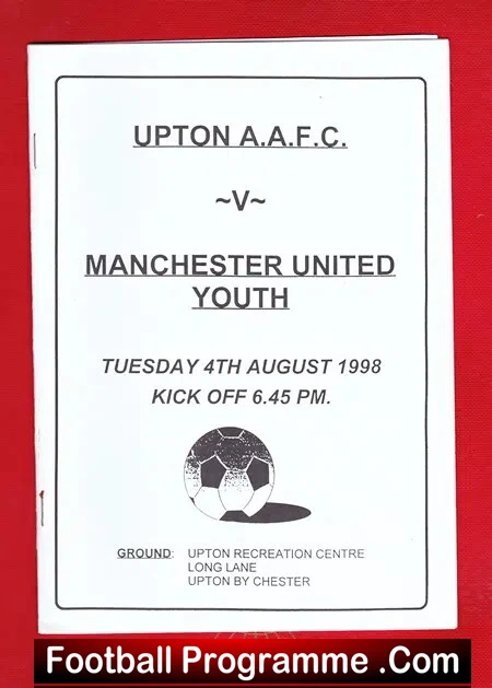 Upton Athletic v Manchester United 1998 – Youth Match Treble