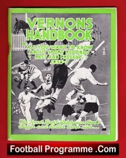 Vernons Football Handbook 1936 – 1937