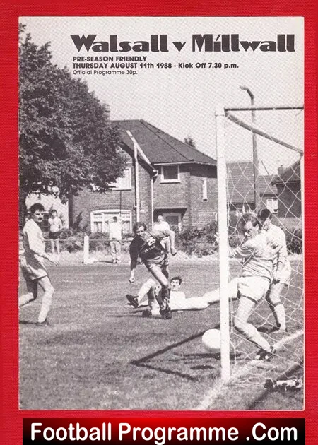 Walsall v Millwall 1988 – Pre Season Friendly Match
