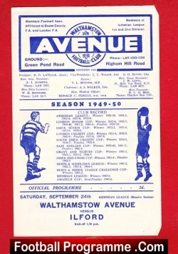 Walthamstow Avenue v Ilford 1949 – 1940s