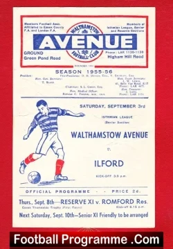 Walthamstow Avenue v Ilford 1955