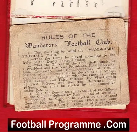 Wanderers Rugby Football Club Dublin Ireland Season Book 1927/28