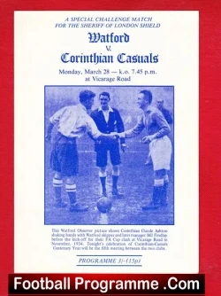 Watford v Corinthian Casuals 1983 – Special Challenge Match