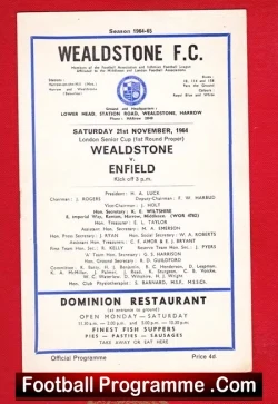 Wealdstone v Enfield 1964 – London Senior Cup