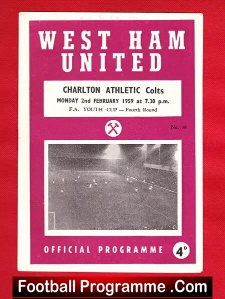 West Ham United v Charlton Athletic 1959 – Youth Cup Bobby Moore