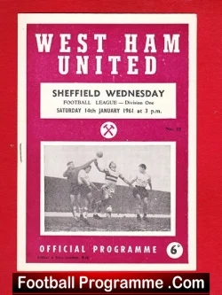 West Ham United v Sheffield Wednesday 1961