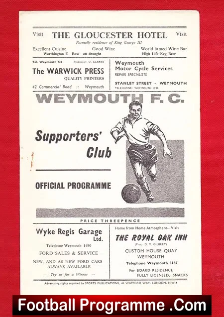 Weymouth v Chippenham Town 1962