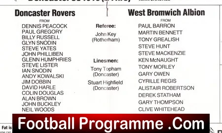 Willie Boyd Testimonial Benefit Game Doncaster Rovers 1984
