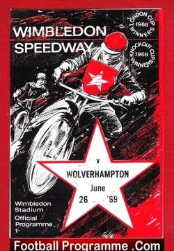 Wimbledon Speedway v Wolverhampton 1969