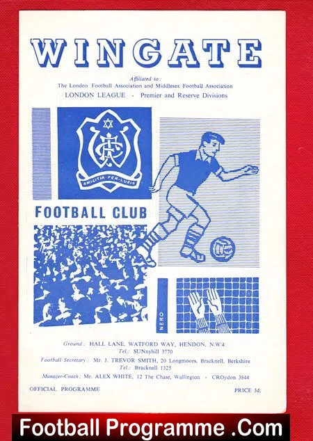 Wingate v Tilbury 1960 – London League