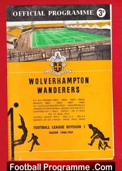 Wolves Wolverhampton v Tiflis Dynamo 1960 - Multi Autographs - football programme
