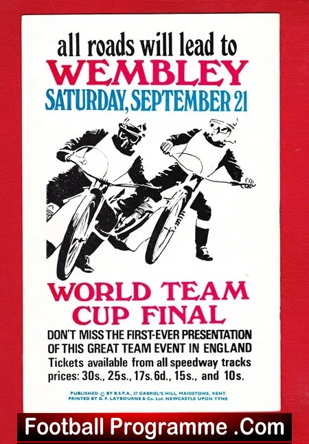 World Championship British Speedway Final 1968 – Wimbledon