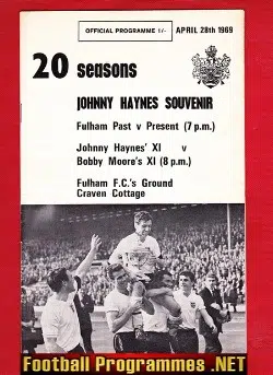 Johnny Haynes Testimonial Benefit Match Fulham 1969 Bobby Moore