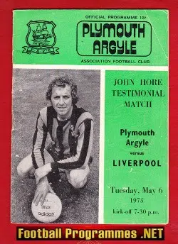 John Hore Testimonial Benefit Match Plymouth Argyle 1975