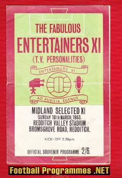 Fabulous Entertainers X1 v Midland Selected X1 1963 – Redditch