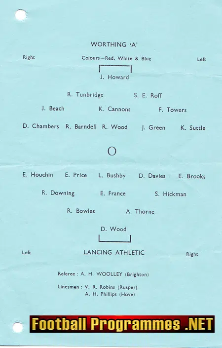 Lancing Athletic v Worthing 1947 - at Horsham Sussex