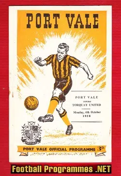 Port Vale v Torquay United 1958