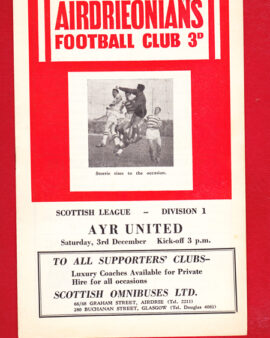 Airdrieonians Airdrie v Ayr United 1963 ?