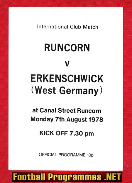 Runcorn v Erkenachwick 1978 – West Germany Team