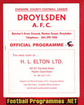 Droylsden v Leek Town 1978 – Cheshire County League