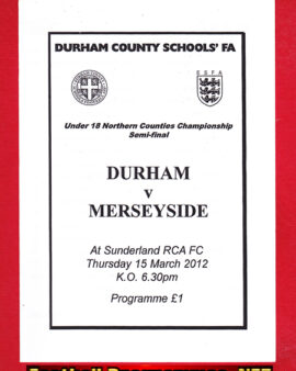 Durham Boys v Merseyside Boys 2012 – Under 18 at Sunderland RCA