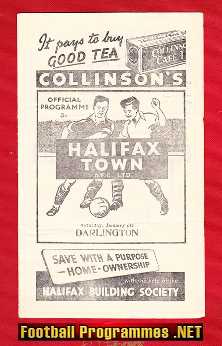 Halifax Town v Darlington 1954