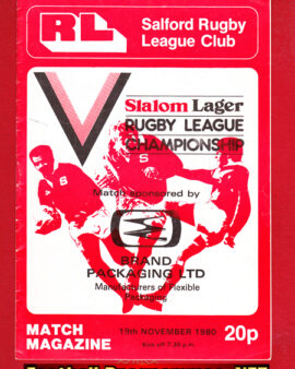 Salford Rugby v Oldham 1980 – Multi Autographed