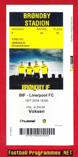 Brondby IF v Liverpool 2014 - Denmark