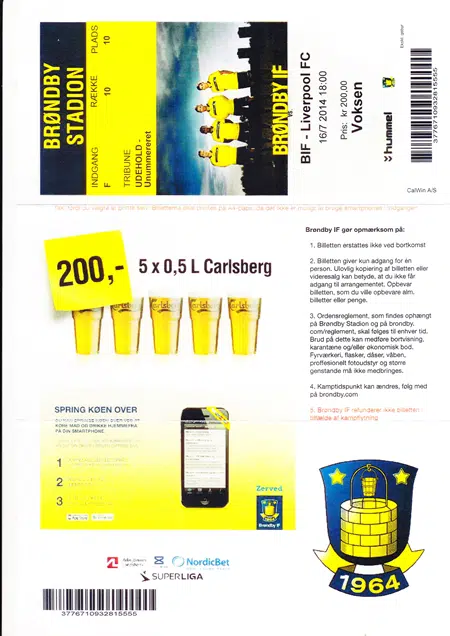 Brondby IF v Liverpool 2014 - Denmark