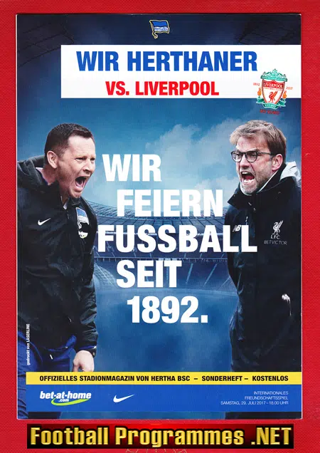 Wir Herthaner v Liverpool 2017 – Germany