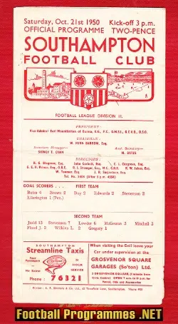 Southampton v Notts County 1950