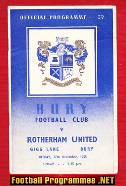 Bury v Rotherham United 1955