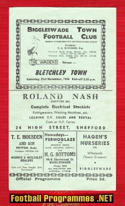 Biggleswade Town v Bletchley Town 1964