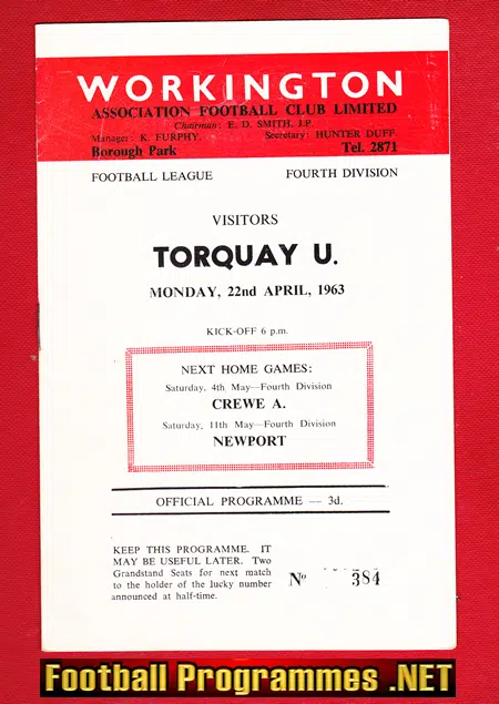 Workington v Torquay United 1963