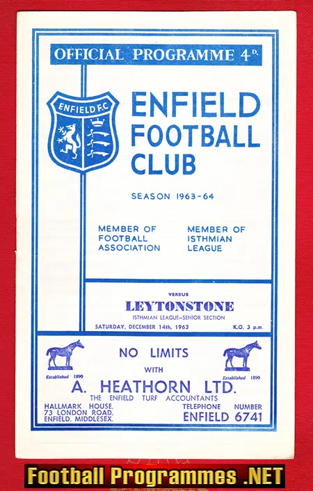 Enfield v Leytonstone 1963