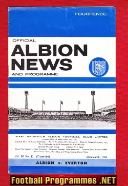 West Bromwich Albion v Everton 1965