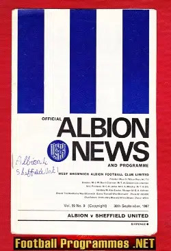 West Bromwich Albion v Sheffield United 1967