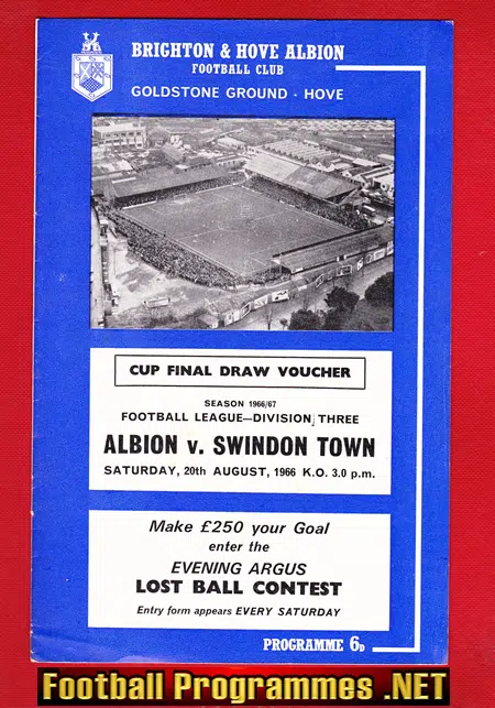 West Bromwich Albion v Swindon Town 1966