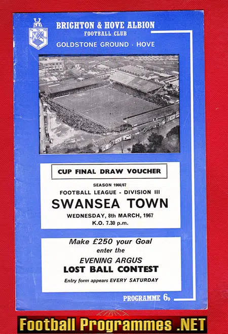 West Bromwich Albion v Swansea Town 1967