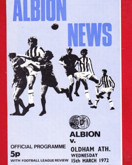Brighton Hove Albion v Oldham Athletic 1972