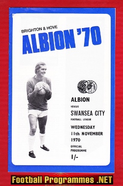 Brighton Hove Albion v Swansea City 1970