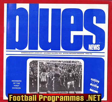 Birmingham City v Stoke City 1974