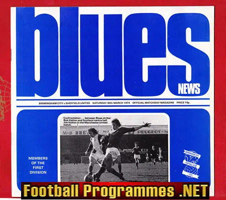 Birmingham City v Sheffield United 1974