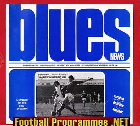Birmingham City v Sheffield United 1974