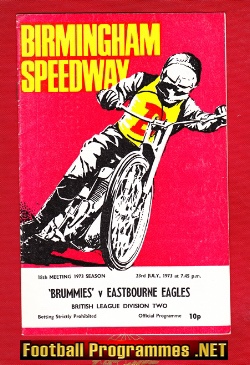 Birmingham Speedway v Eastbourne 1973