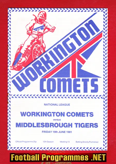 Workington Speedway v Middlesbrough 1981