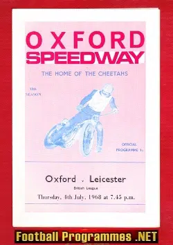 Oxford Speedway v Leicester 1968