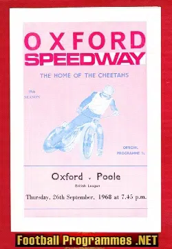 Oxford Speedway v Poole 1968
