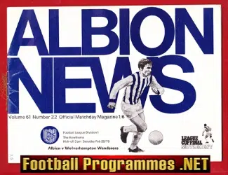 West Bromwich Albion v Wolves 1970
